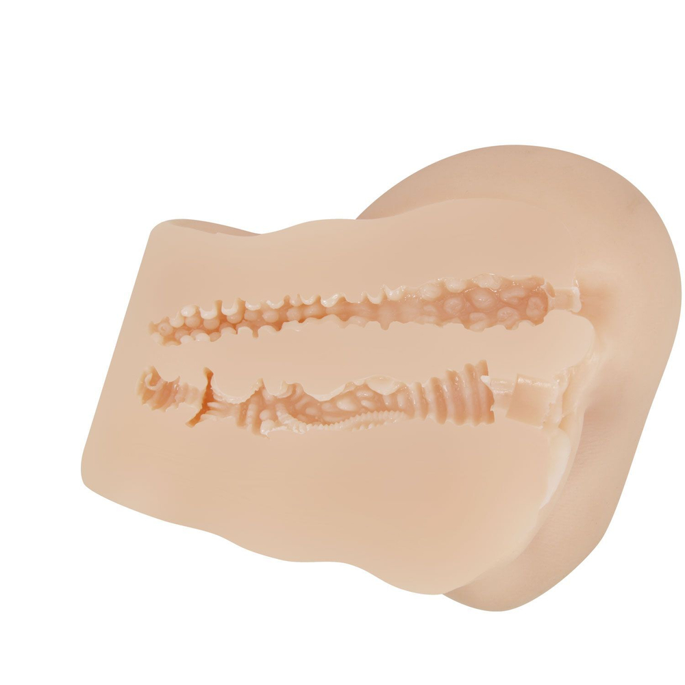 Телесный мастурбатор-полуторс Hailey с вибрацией (Цвет: телесный)