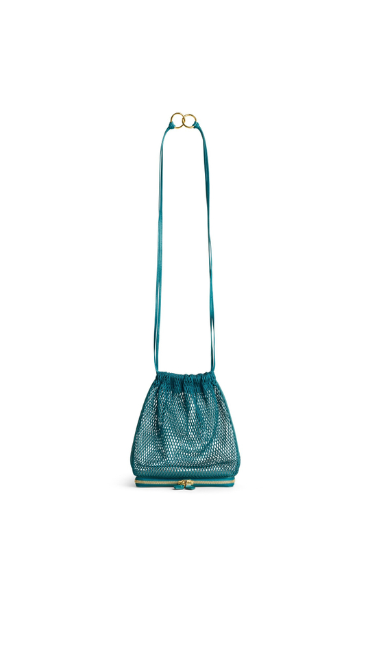 ALAÏA СУМКА LE POCHON В СЕТОЧКУ, СИНИЙ