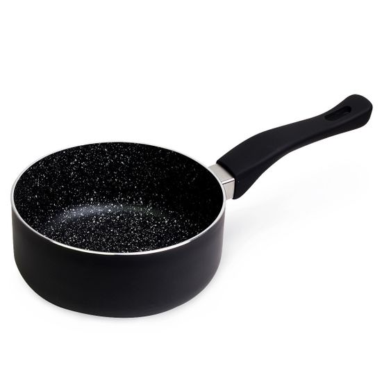 Набор сковорода и ковш d16 см. с крышкой Kamille КМ 0616MR из алюминия с мраморным покрытием