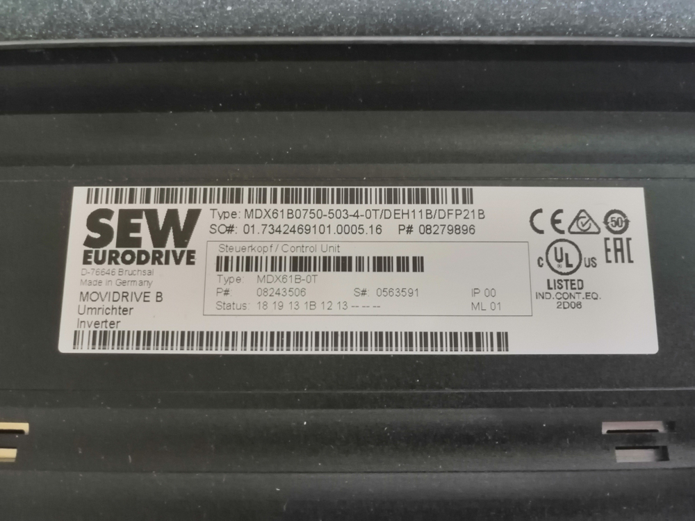SEW Eurodrive MDX60A0750-503-400+MDX61B0750-503-4-0T б/у