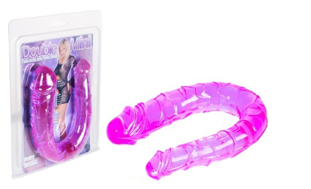 Фаллос двойной Double Mini (11,5 см,фиолетовый) (Цвет: фиолетовый)