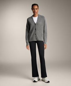 Oysho Мягкий трикотажный кардиган на пуговицах, серый меланж