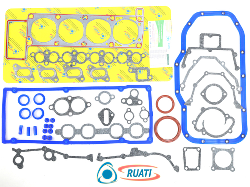 Комплект прокладок двигателя ЗМЗ-406 полный под ГБО для а/м Газель (27 наим. 43 шт., облицованная металлом ГБЦ, силикон, паронит, сальники коленвала, PTP029023, 040620-4610000-00, 4062.3906022-100, 406.3906022, 040620461000000) ОПТИМА RUATI