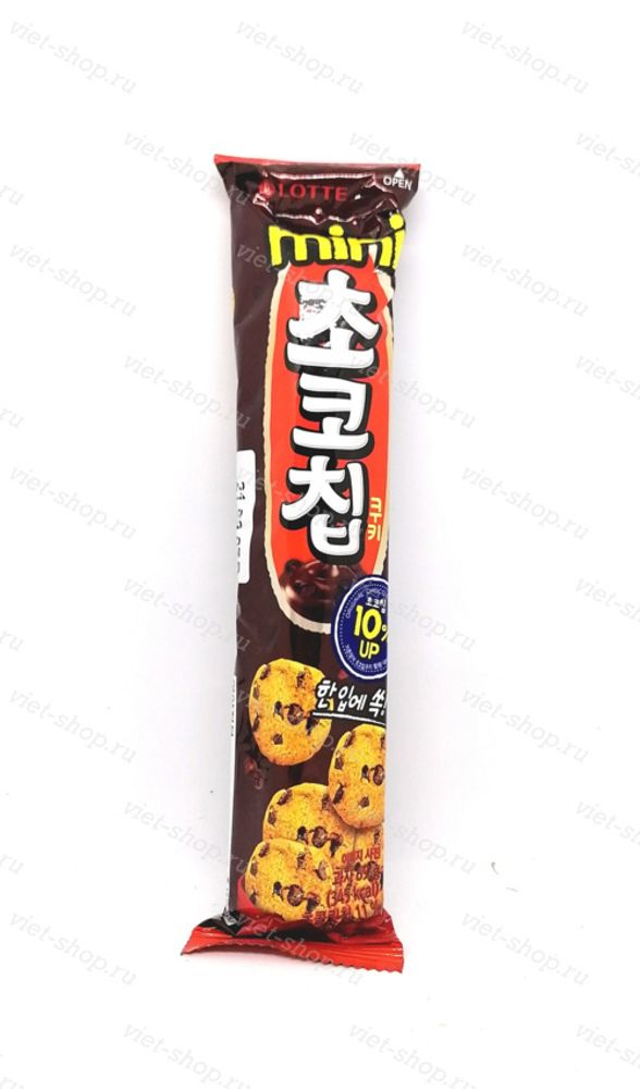 Печенье песочное с шоколадной крошкой Chocochip Cookie Lotte, Корея, 69 гр.