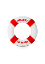 Эрекционное кольцо на пенис Buoy Welcome On Board (Цвет: белый с красным)