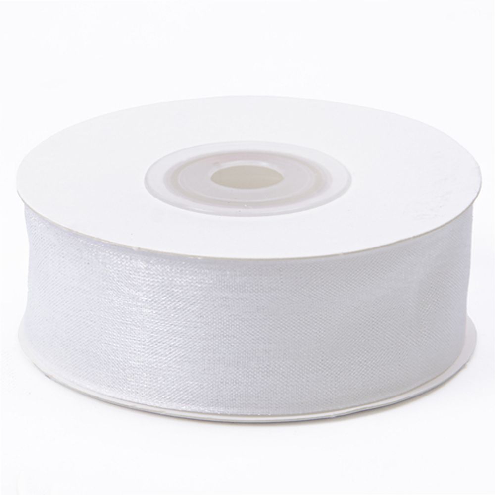 Лента ШИФОН 2,5см*22,85м БЕЛЫЙ