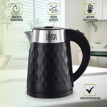 Чайник электрический Homestar, HS-1021, чер, 1.7 л, 1500 Вт, ск нагр элем, нерж