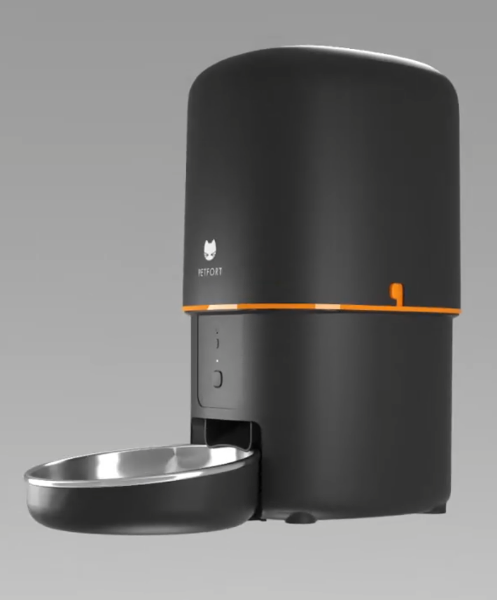 Автоматическая кормушка PETFORT для животных Wi-Fi, 4 литра, черная