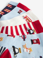 Носки хлопковые для мальчика Next B26-903, 5 шт., Голубой, Красный