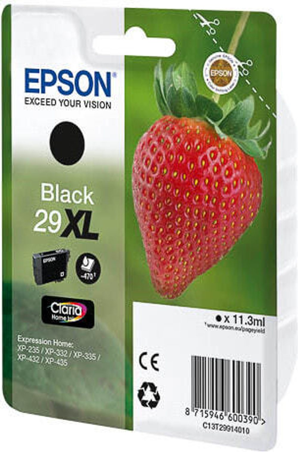 Картридж струйный черный 1 шт Epson 29XL K C13T29914010