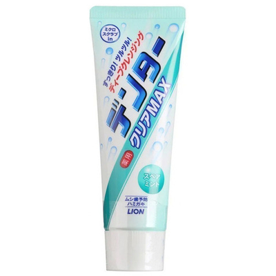 LION Зубная паста "Dentor Clear MAX Spearmint" для защиты от кариеса с микропудрой МЯТА туба 140г