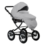 Детская коляска Indigo Barbara Eco Classic 2 в 1 Be04 св.серая кожа