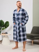 Халат мужской Сильвестр-2 Виотекс СЕРО-СИНИЙ