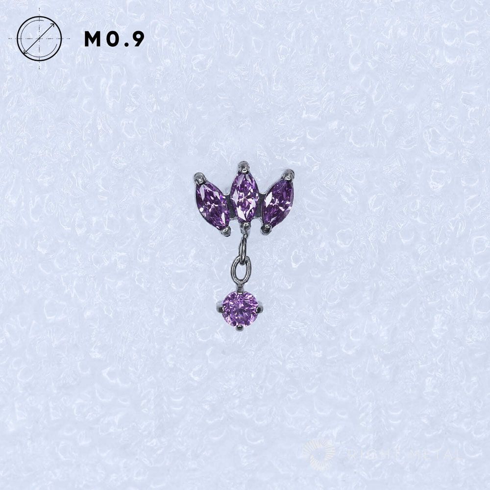 Pendant 3K Marquise Purple