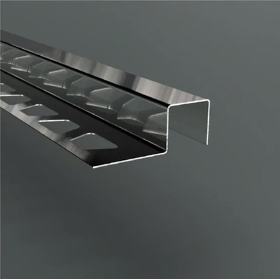 Наружный профиль для керамической плитки ZKU, нержавеющая сталь полированная