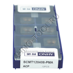 Пластина твердосплавная ISO SCMT120408-PMA ACP10E AHNO по стали, чистовая