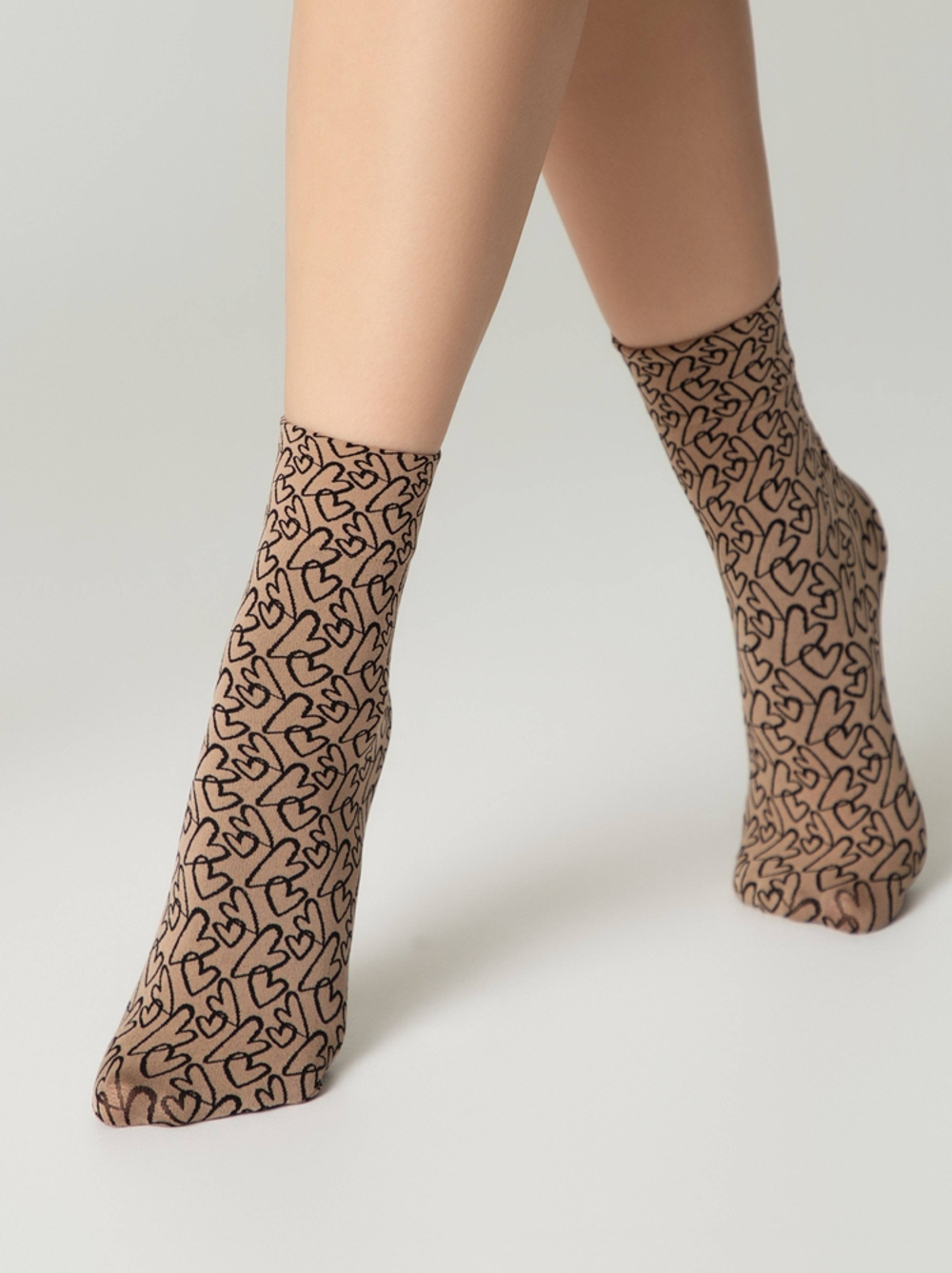 CONTE FANTASY Плотные носки с вывязанным рисунком «сердечки»