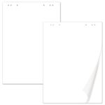 Блокноты для флипчарта BRAUBERG, комплект 5 штук, 20 листов, чистые, 67,5х98 см, 80 г/м2, 124098