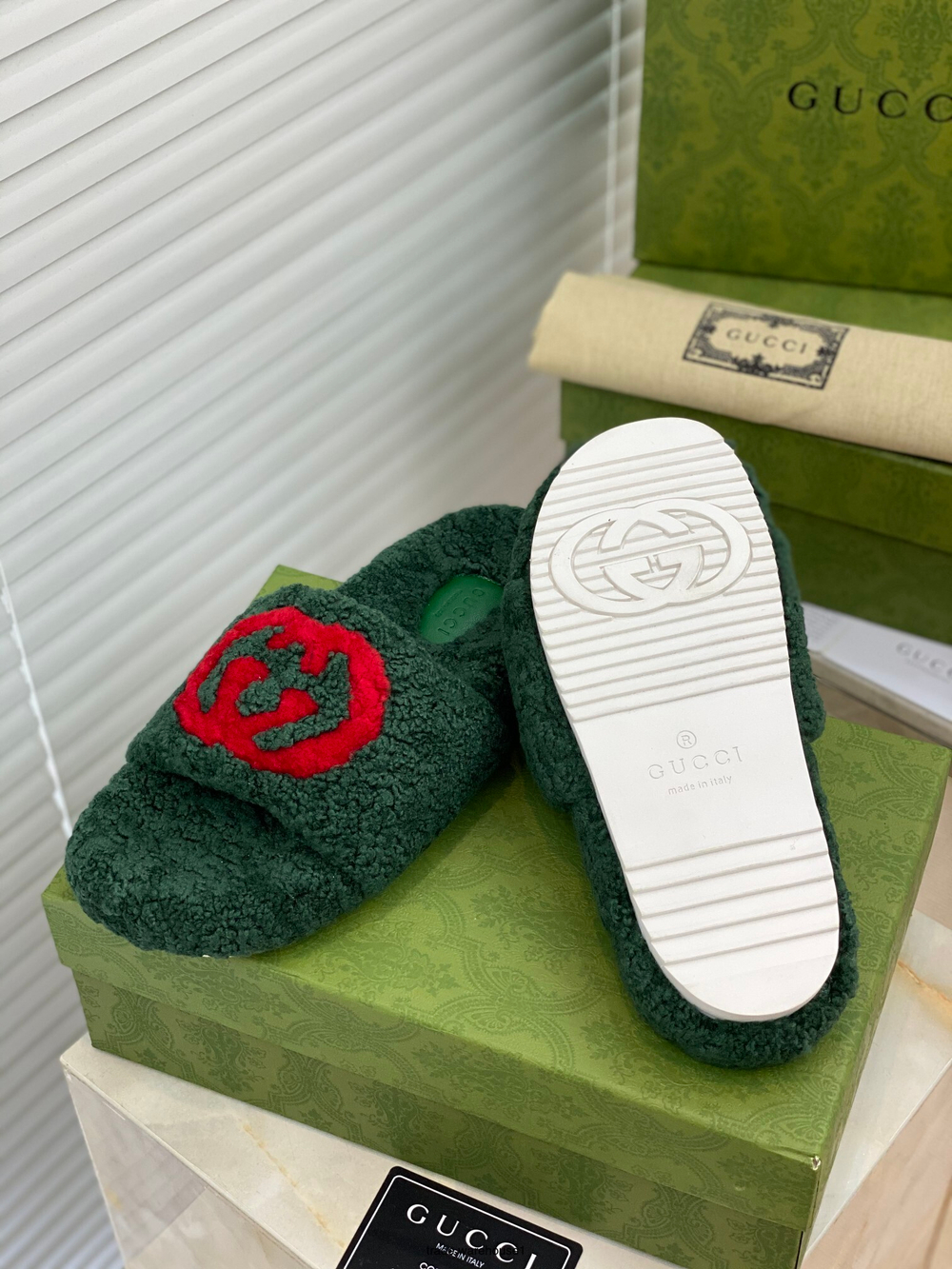Gucci Wool Slide Sandal