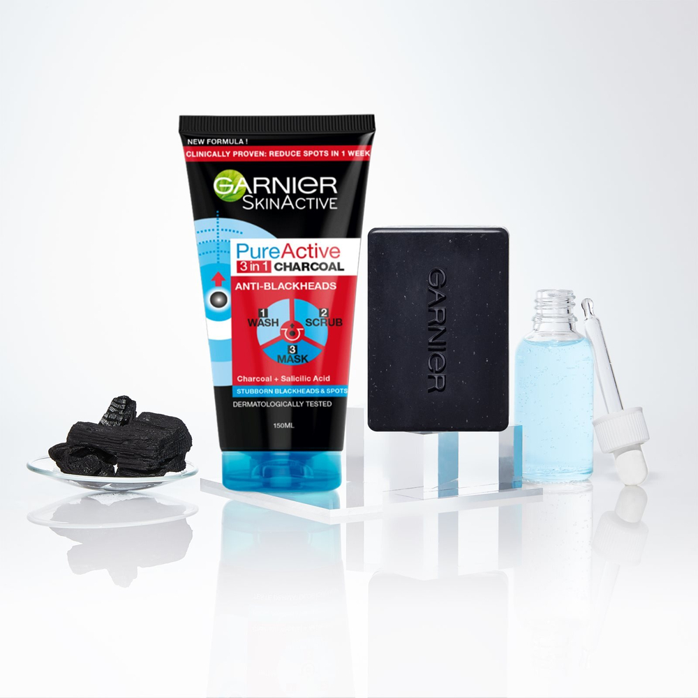Garnier Pure Active Charcoal - очищающее мыло /   100  g  / GTIN 3600542405751