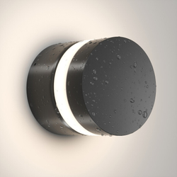 DK9810-BK Настенный уличный светодиодный светильник VEGA, IP65, 12 Вт, 3000K, черный, алюминий