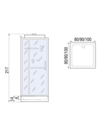Душевая кабина RIVER TANA 90 MT 90х90х217 10000013908 Универсальная Квадратная