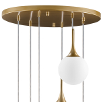 813062 Люстра GLOBO 6х40W E14 золото/белый