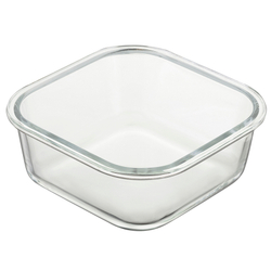 Набор квадратных контейнеров 3шт Smart Solutions с бамбуковыми крышками