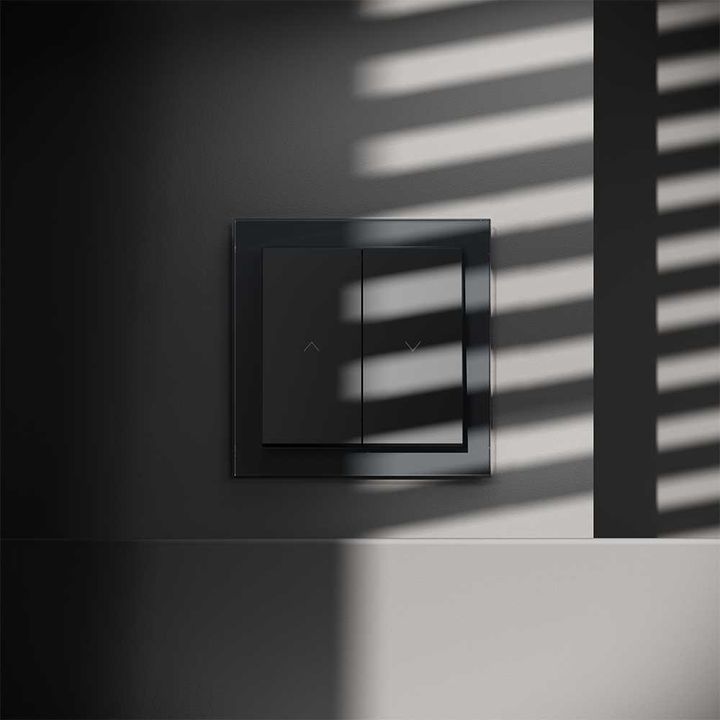 Выключатель встраиваемый S70 для жалюзи 10А, (графит) Voltum VLS020707