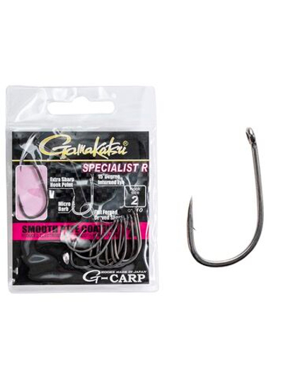 Крючки Gamakatsu G-Carp SPECIALIST R HOOKS GREY размер 02 (упк.10шт.)