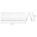 Подставка настольная для презентаций информационная 300х100 мм (домик) двусторонняя, в защитной пленке, BRAUBERG, 291251