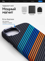 Карбоновый чехол на iPhone 15 Plus, цвет 220
