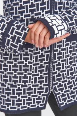 Жакет В 1398/сине-белый