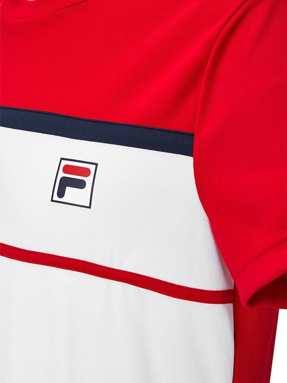 Мужская теннисная футболка Fila T-Shirt Steve M - white/fila red