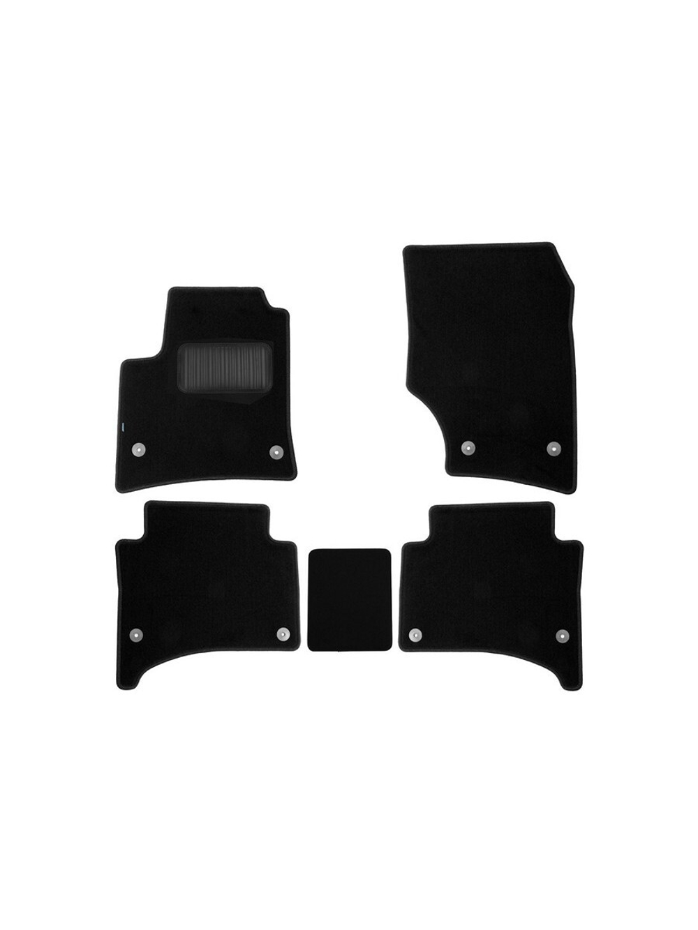 Коврики в салон для VOLKSWAGEN Touareg 2002-2006, 2007-2010, внедорожник , 5 шт. (текстиль) KLEVER03510122110KH