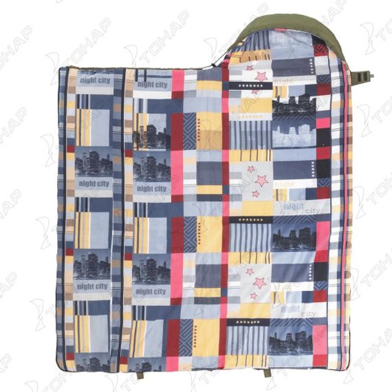 Спальный мешок TRAVEL XXL 300 (220х90) Hollowfiber зелёный (N-SB-H300-220x90) NISUS