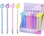 Карандаш вечный "Лапки" с кристаллами внутри корпуса, 4 цв.ассорт. (Mazari)