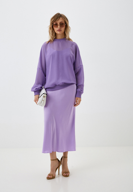 Костюм платье и свитшот "Ночь нежна", цвет сиреневый