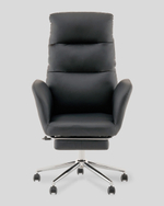 Кресло руководителя TopChairs Solid с оттоманкой черный