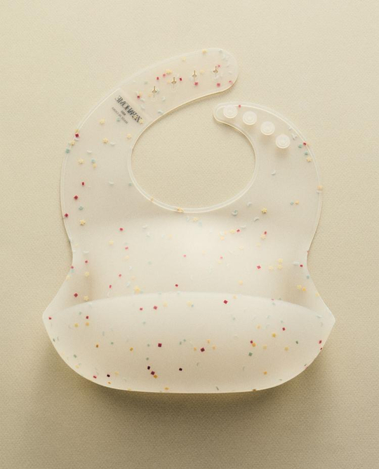 ZARA HOME ДЕТСКИЙ СИЛИКОНОВЫЙ НАГРУДНИК «КОНФЕТТИ», РАЗНОЦВЕТНЫЙ