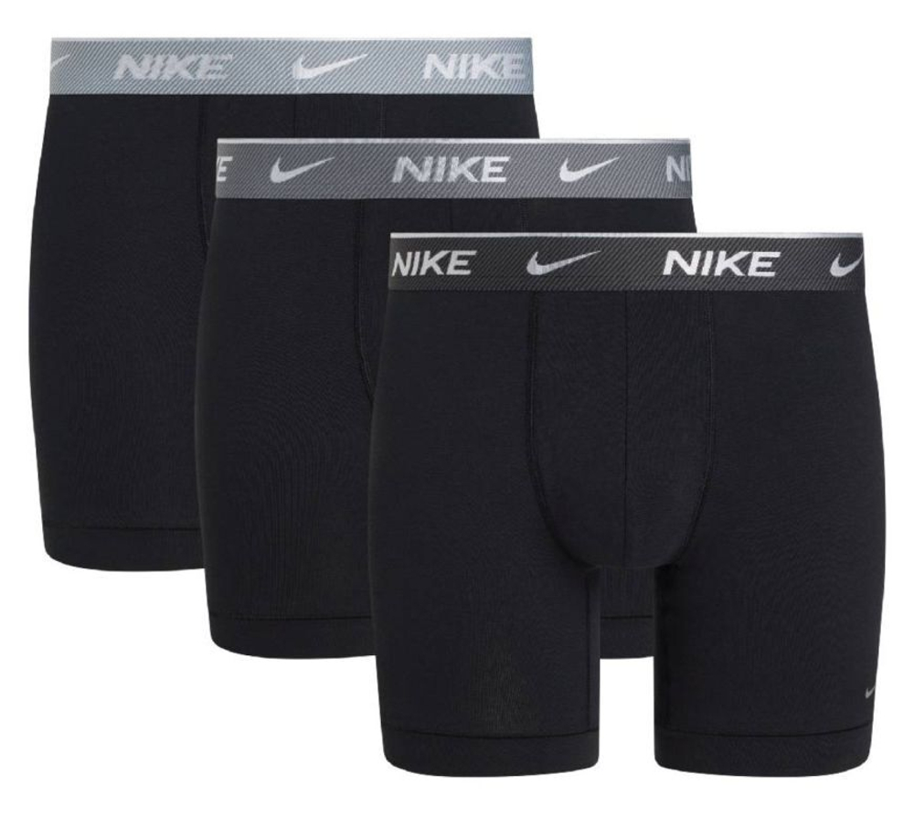 Боксерки теннисные Nike Everyday Cotton Stretch Boxer Brief 3P - black/multicolor