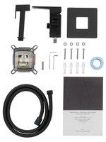 Смеситель с гигиеническим душем встраиваемый WONZON & WOGHAND CUBE 2.0, Черный матовый (WW-88829068-MB)