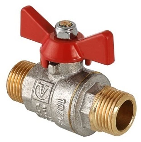 Кран шаровой Valtec Base 1/2" НР/НР ручка-бабочка (арт. VT.219.N.04)