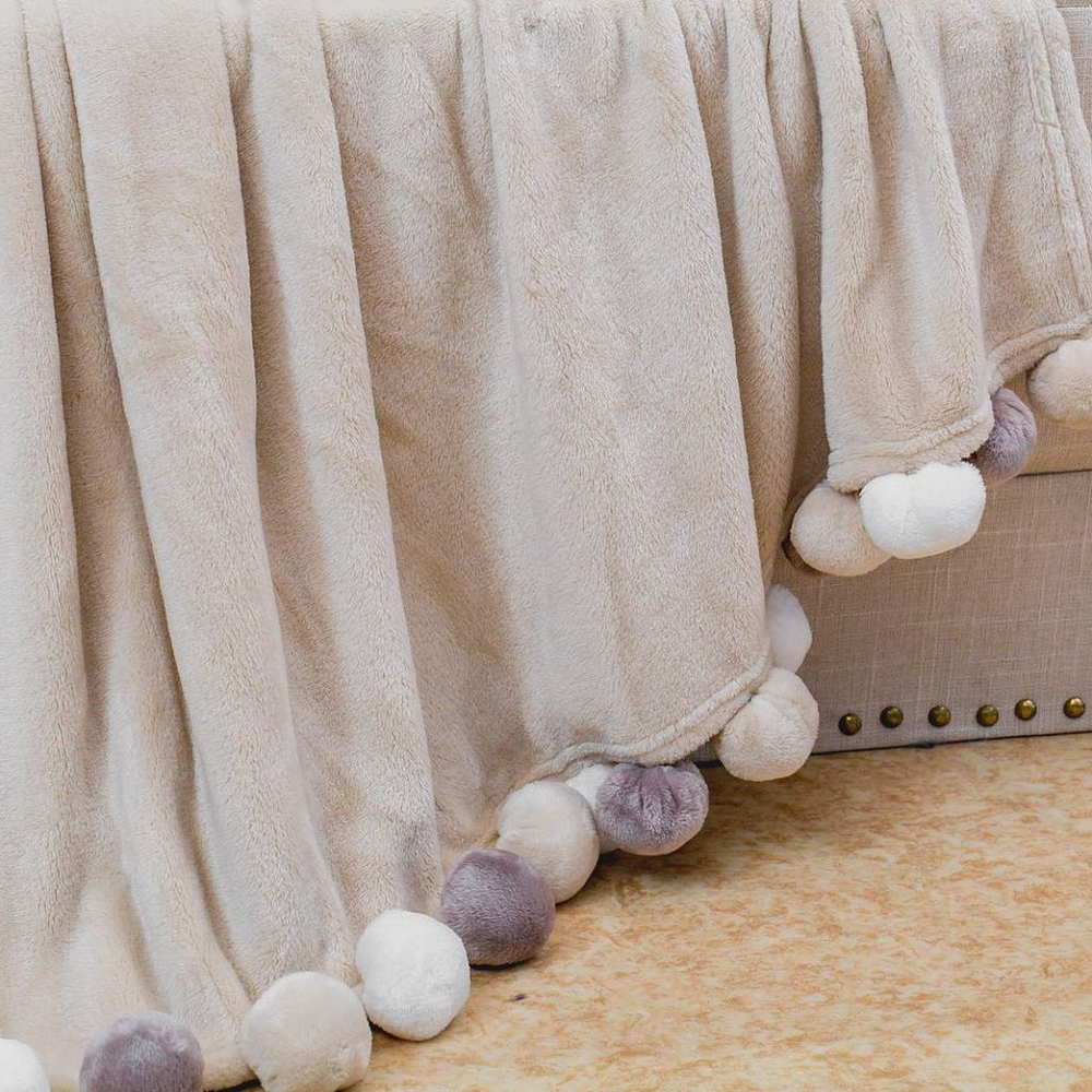 Плед 220x240 Sofi De MarkO Multi-ball бежевый