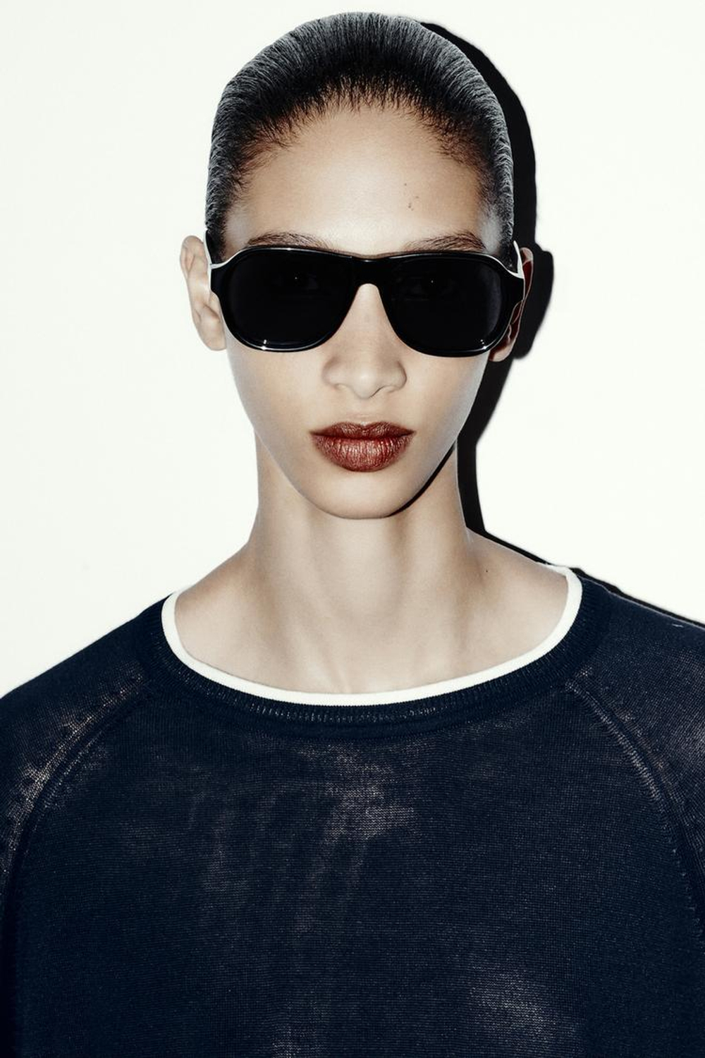 ZARA ТРИКОТАЖНЫЙ ДЖЕМПЕР, МОРСКОЙ СИНИЙ