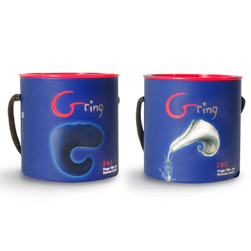 Мини-вибратор на палец G-ring (6 режимов) (Цвет: темно-синий)