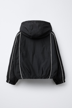 ZARA ДОЖДЕВИК С КРУЖЕВОМ, ЧЕРНЫЙ