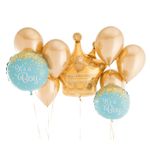 Шар (28"/71 см) Фигура, Корона, Золото 1 шт.