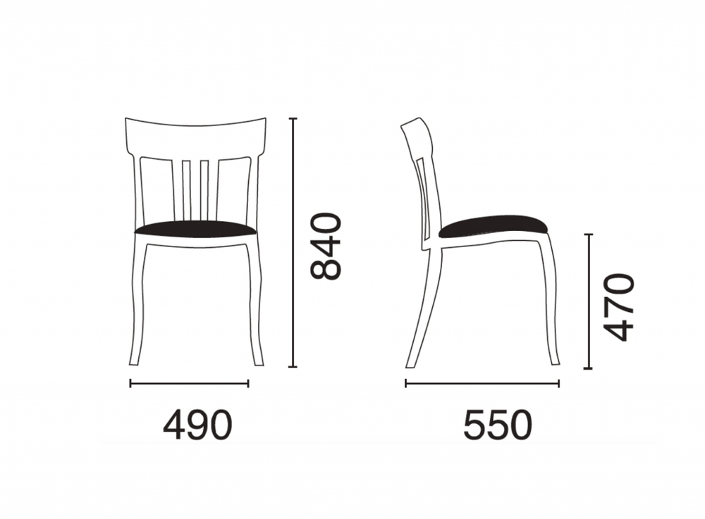 Стул пластиковый с обивкой Papatya Trio-S Soft