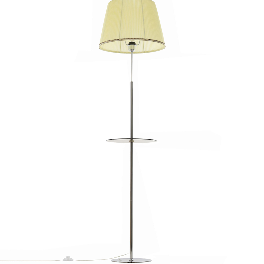 Citilux Линц CL402973T Торшер хром со столиком и кремовым абажуром